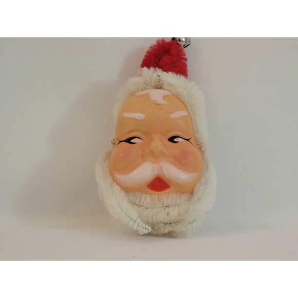 Vintage Handmade Santa Claus Head Magnet Adorable St Nick Christmas Decoration - Picture 4 of 6